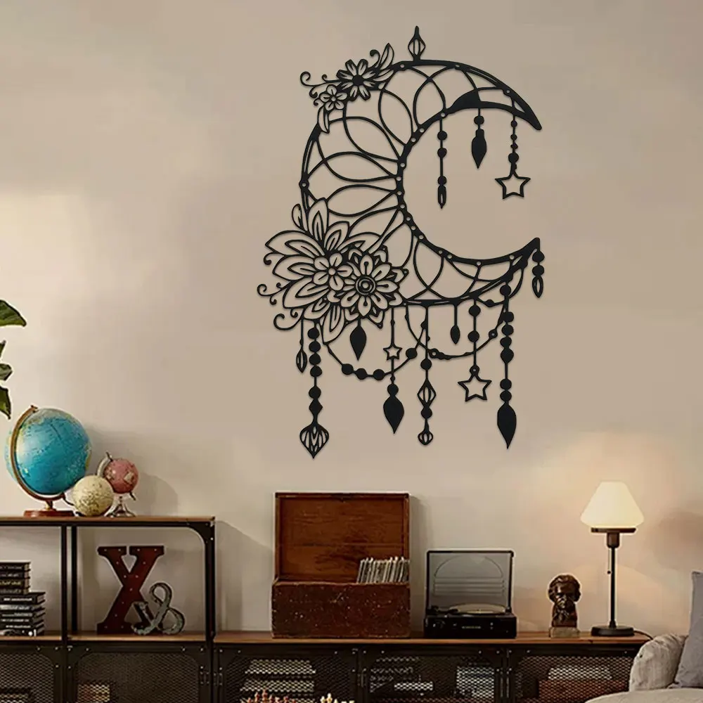 Art Craft Cafe - 1pc Elegant Gothic Moon & Flower