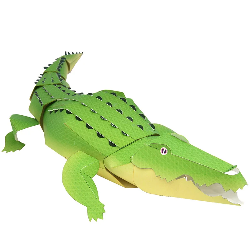 Art Craft With Cardboard - Crocodile Folding Origami Art Mini Cute