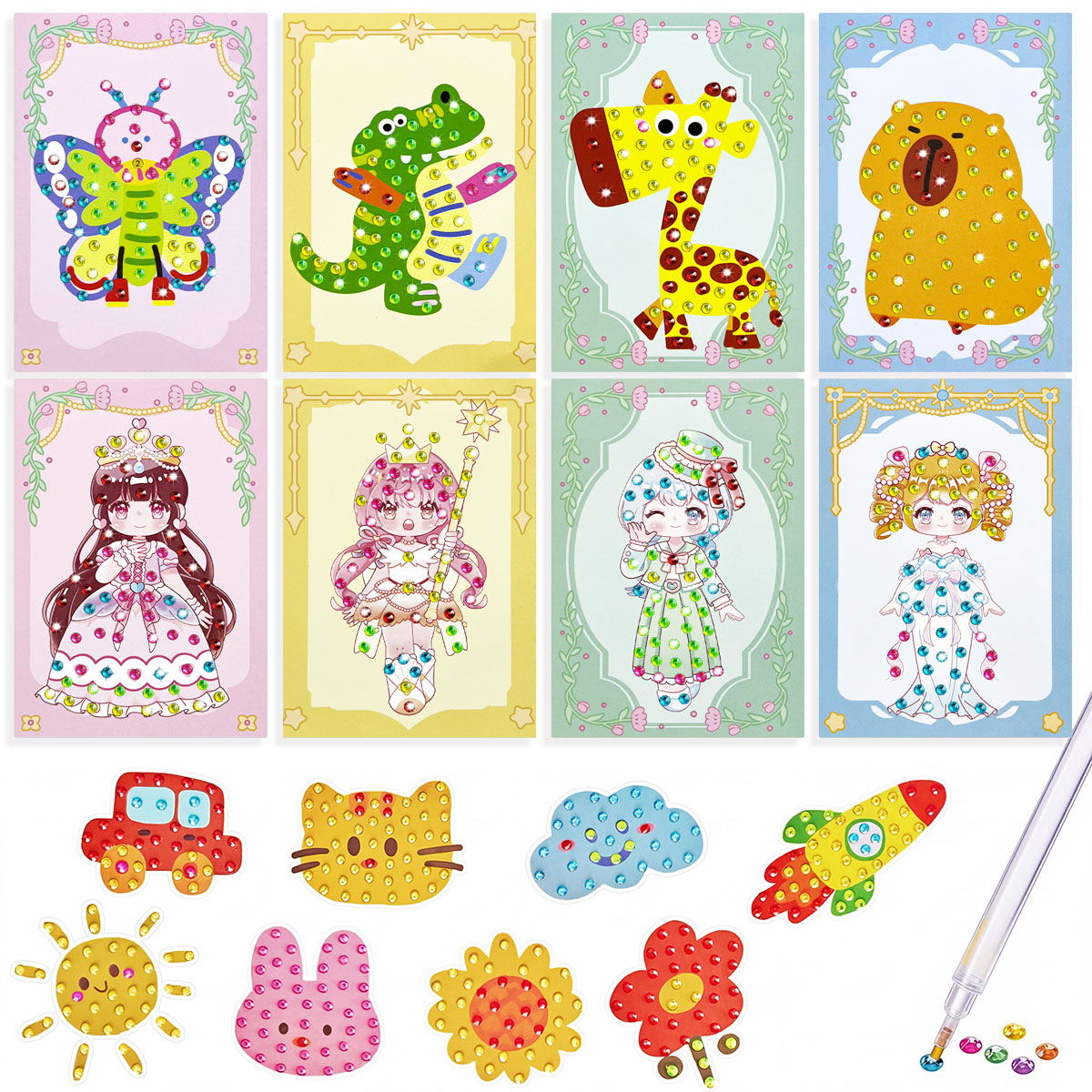Art And Craft Numbers - 16 Pcs Gem Kit DIY Arts
