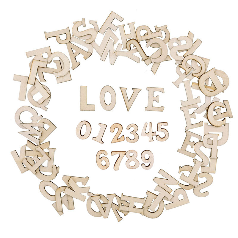 Art And Craft Numbers - 100pcs Wood English Alphabet Decorative Letters