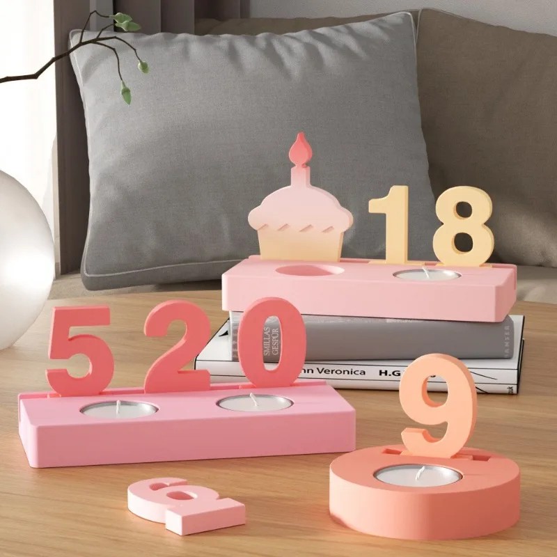 Art And Craft Numbers - 2pc Birthday Cake Silicones Molds Sqaure