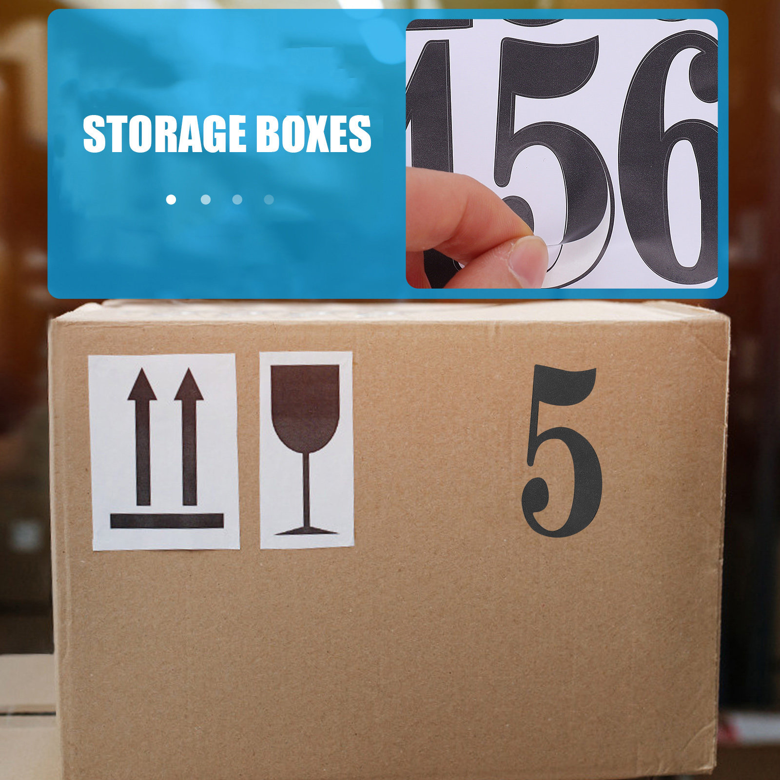 Art And Craft Numbers - 5Sheets Waterproof Oil-Proof Tear-Proof PVC Stickers