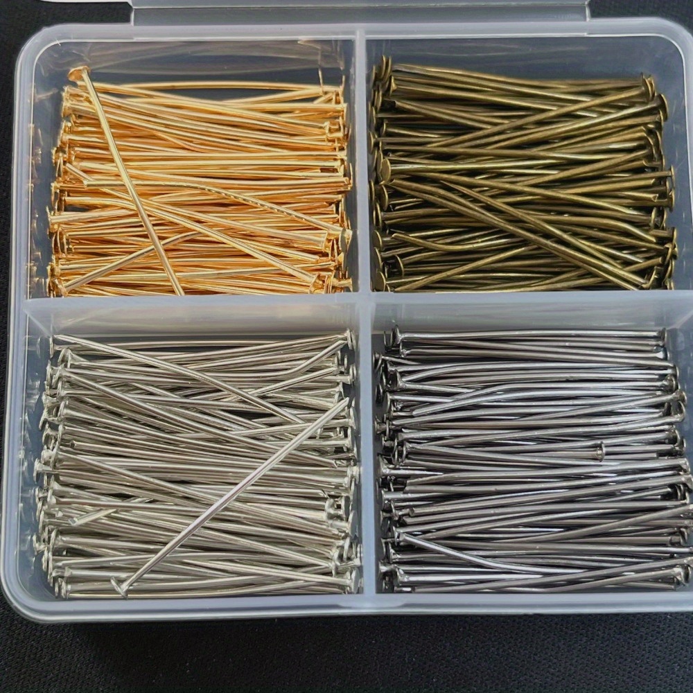 Box Art And Craft - 400pcs Mixed Iron Head Pins 30mm