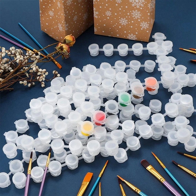 Box Art And Craft - 10strips 60pots Empty Paint Strips Mini