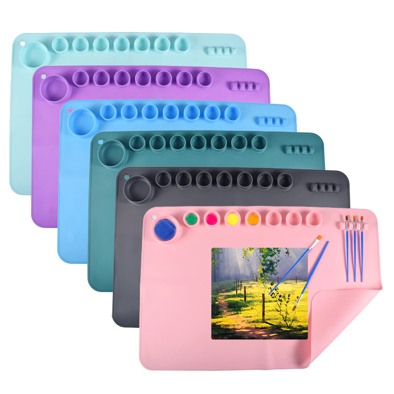 Art Craft Clay - 60X40cm Silicone Painting Mat Non-Stick Silicone
