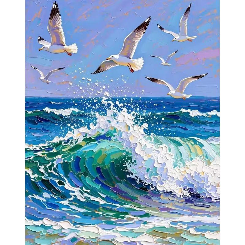 Art And Craft Numbers - GATYZTORY Waves Paint By Numbers Gift