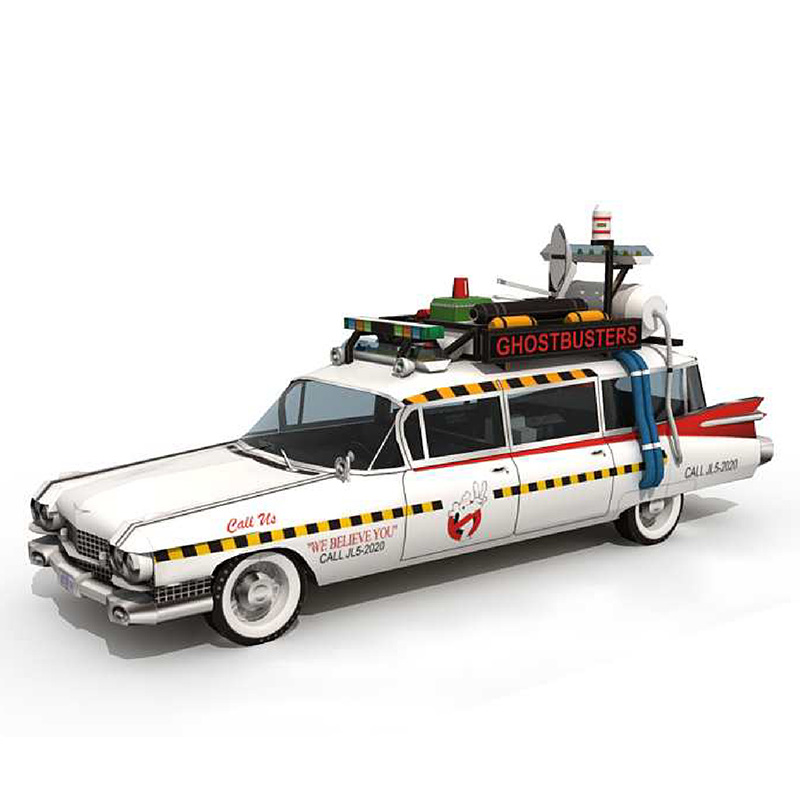 Art Craft With Cardboard - Ghostbusters Car Ecto-1A 1:20 Origami Art,