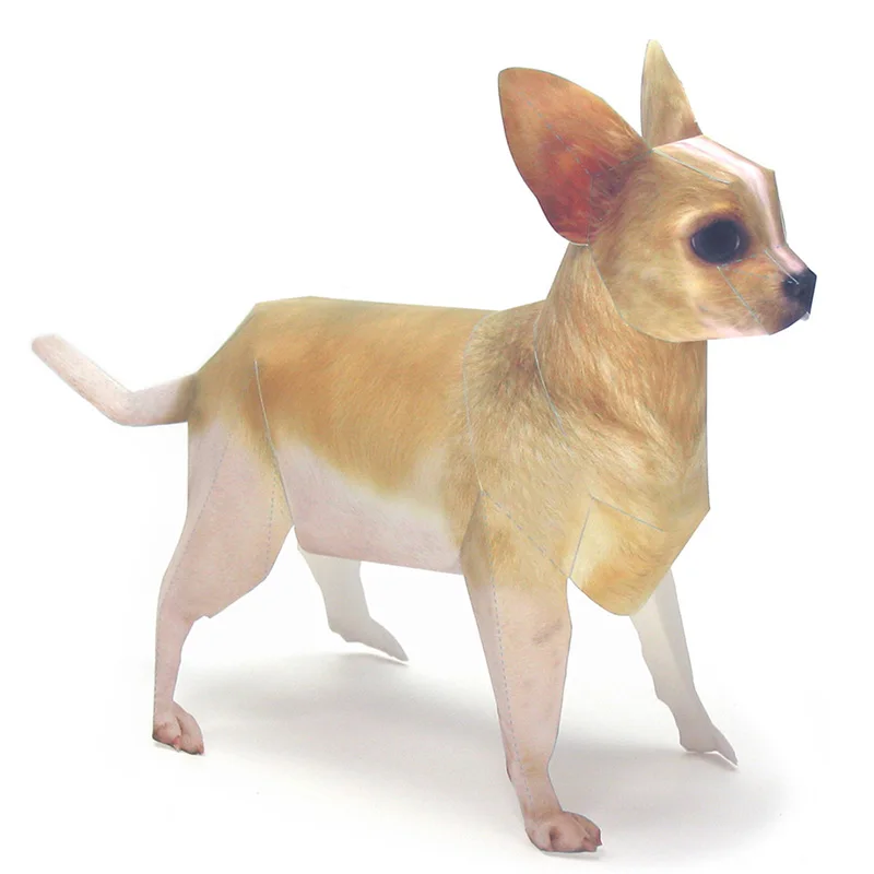 Art Craft With Cardboard - Chihuahua Dog Origami Art Pet Paper