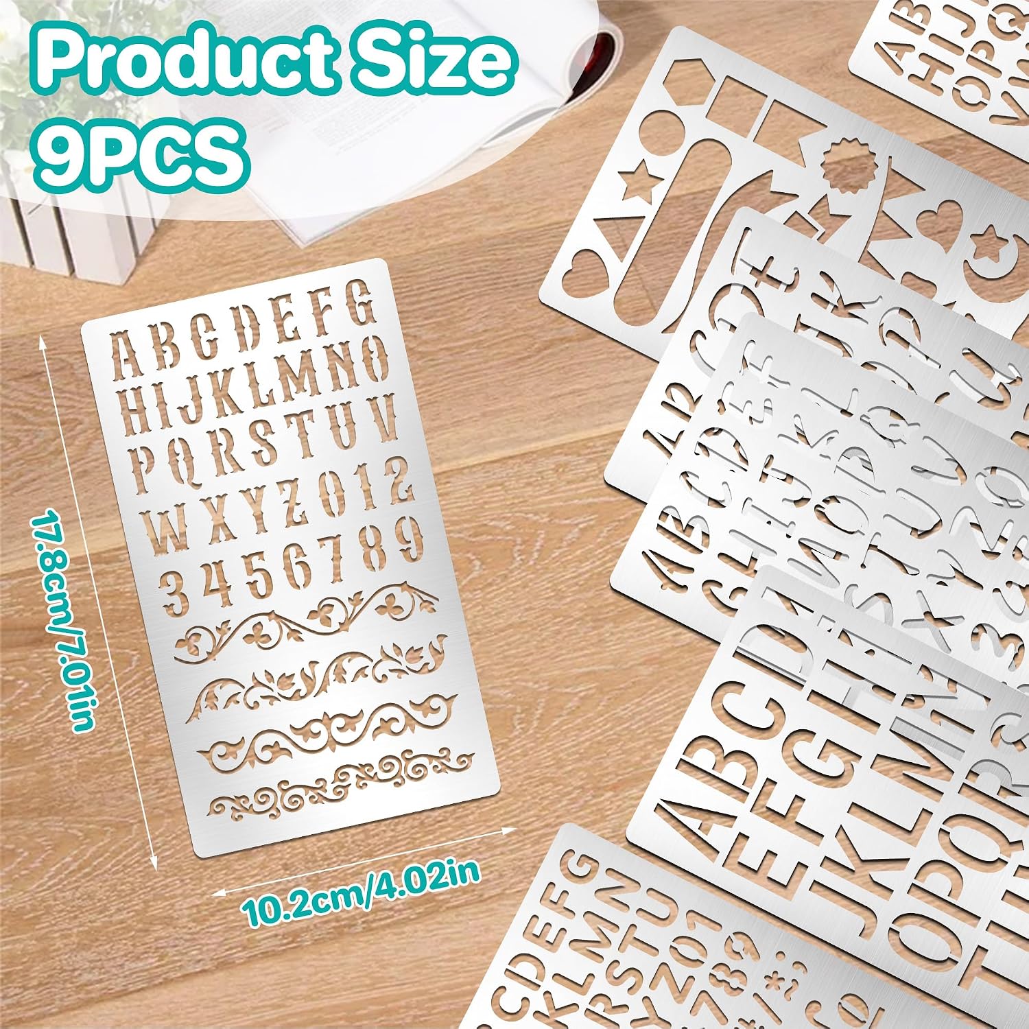9Pcs Metal Letter Number Stenc - Art And Craft Numbers review and price