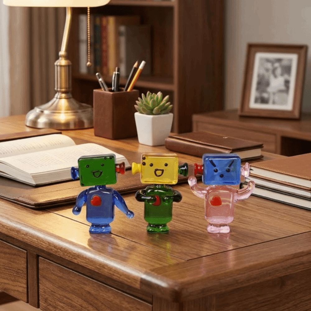 Cute Colorful Face Robot Ornam - Art Craft Robot review and price