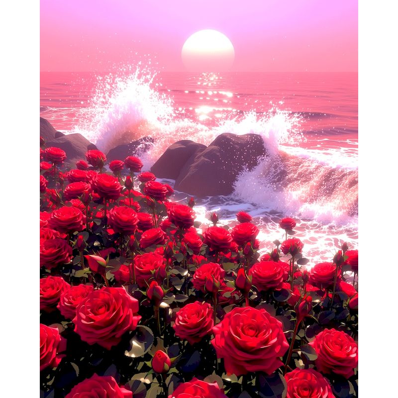 GATYZTORY Seaside Rose Paintin - Art Craft Ideas For Adults review and price