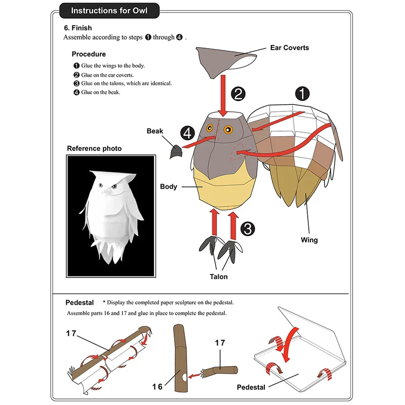 Blakiston's Fish Owls Origami  - Art Craft With Cardboard review and price