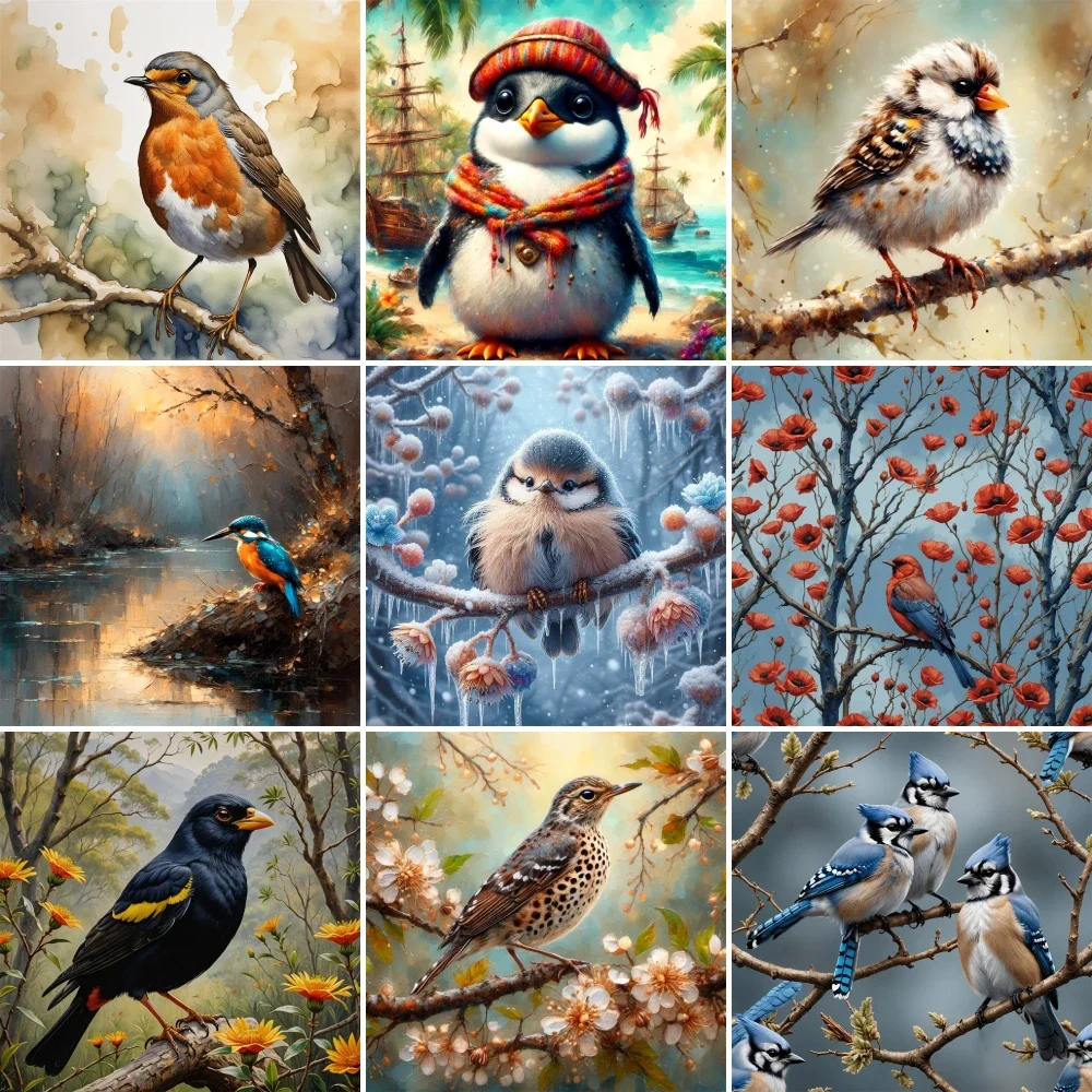 Bird Penguin Kingfisher Paint  - Art Craft Ideas For Adults review and price
