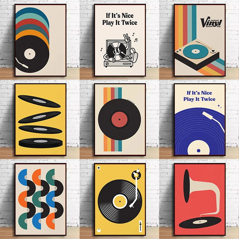 Mid Century Vinyl Record Canva - Art Craft House review and price