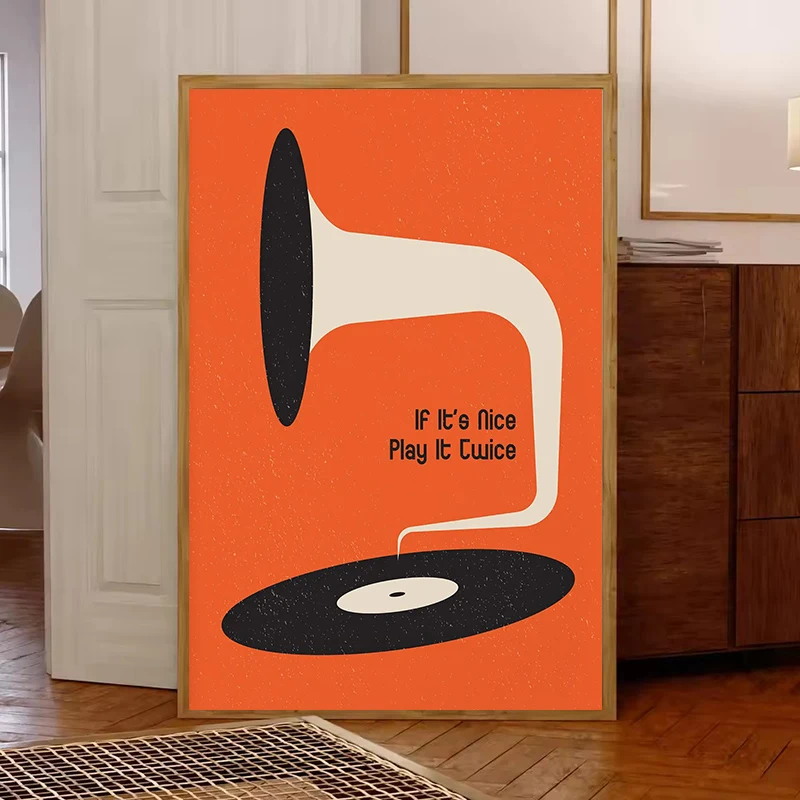 Mid Century Vinyl Record Canva - Art Craft House review and price