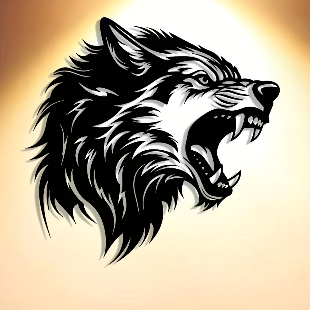 CIFBUY Wolf Head Metal Wall Ar - Art Craft Cafe review and price