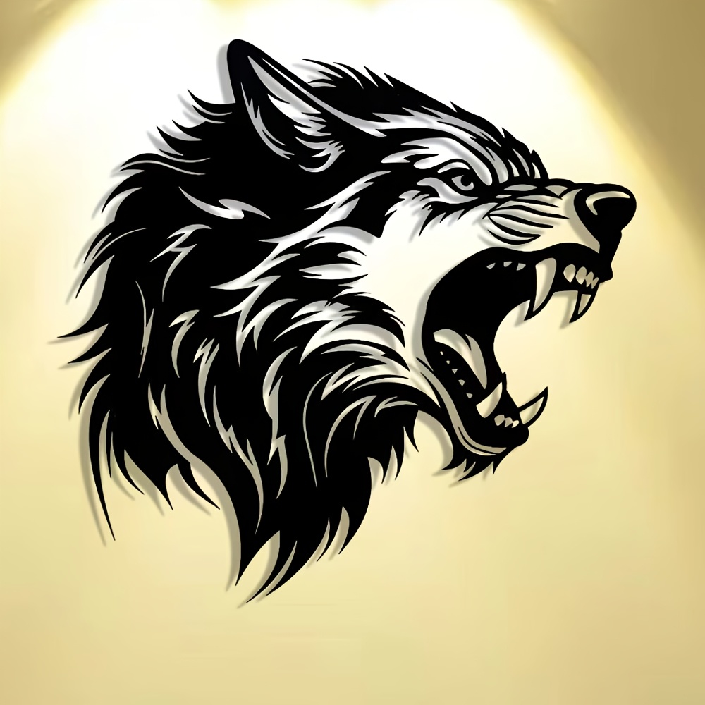 CIFBUY Wolf Head Metal Wall Ar - Art Craft Cafe review and price