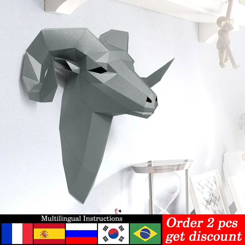 Pre-cut Bighorn Wild Sheep Ani - Art Craft With Cardboard review and price