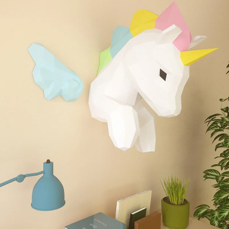 Rainbow Unicorn Animal Wall De - Art Craft With Cardboard review and price