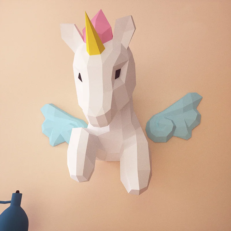 Rainbow Unicorn Animal Wall De - Art Craft With Cardboard review and price