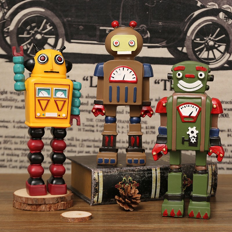 Cartoon Robot Statue Ornaments - Art Craft Robot review and price