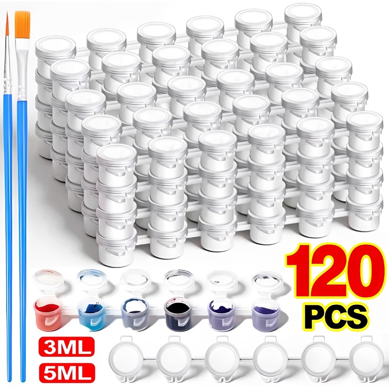 3/5ml Empty Paint Pots with Li - Box Art And Craft review and price