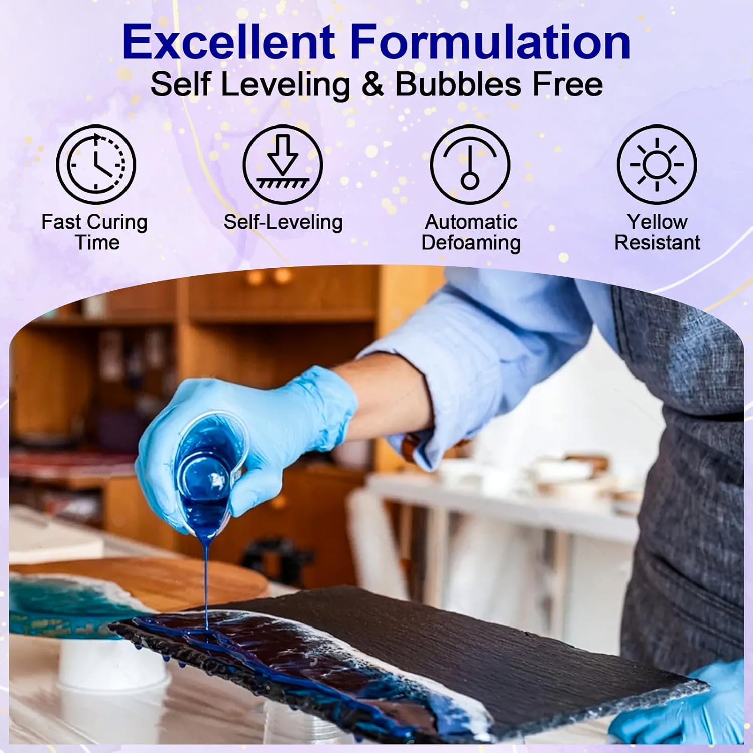 Clear Epoxy Resin AB Glue Hard - Art Craft Glue review and price