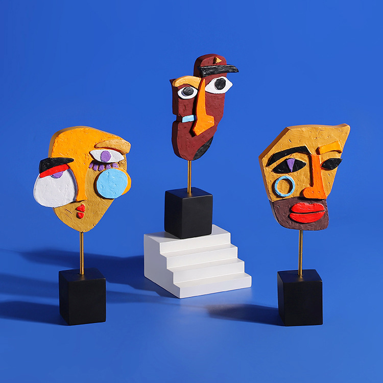 Abstract Face Colorful Twisted - Art Craft Cafe review and price