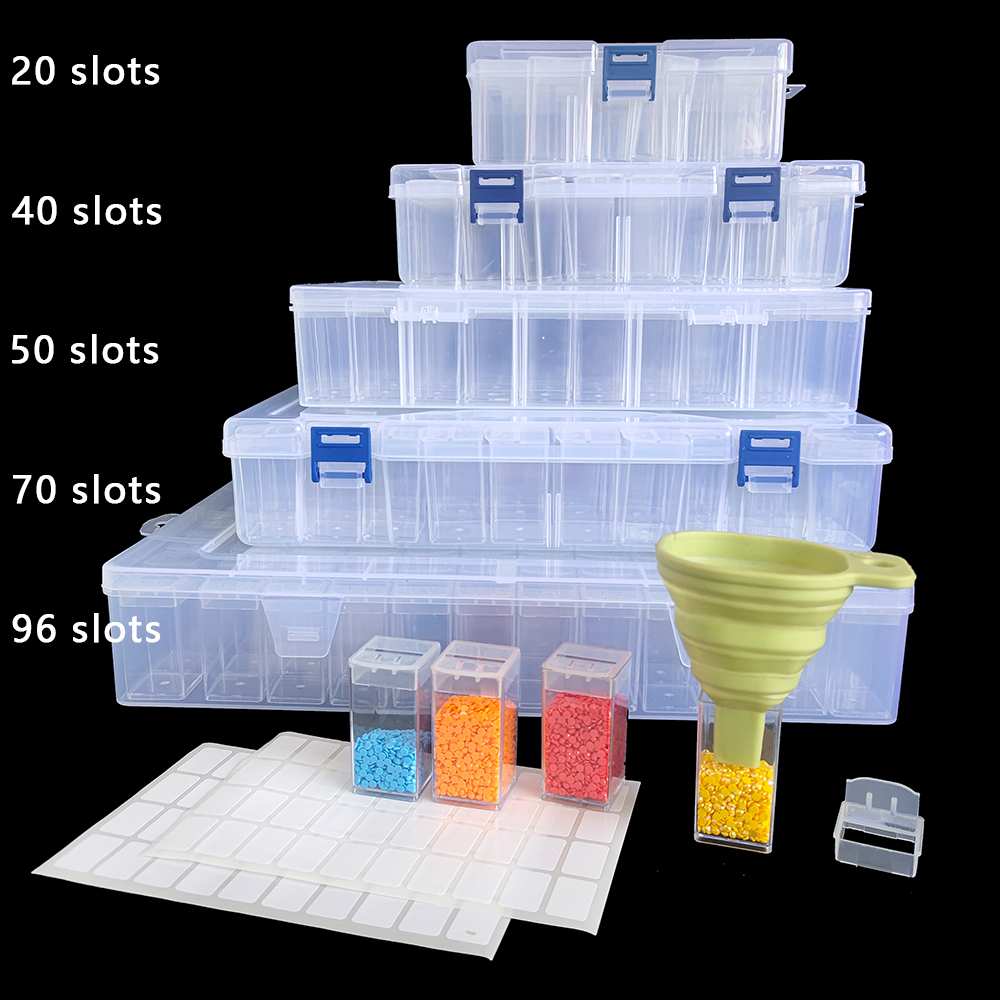 Square Plastic Diamond Paintin - Box Art And Craft review and price