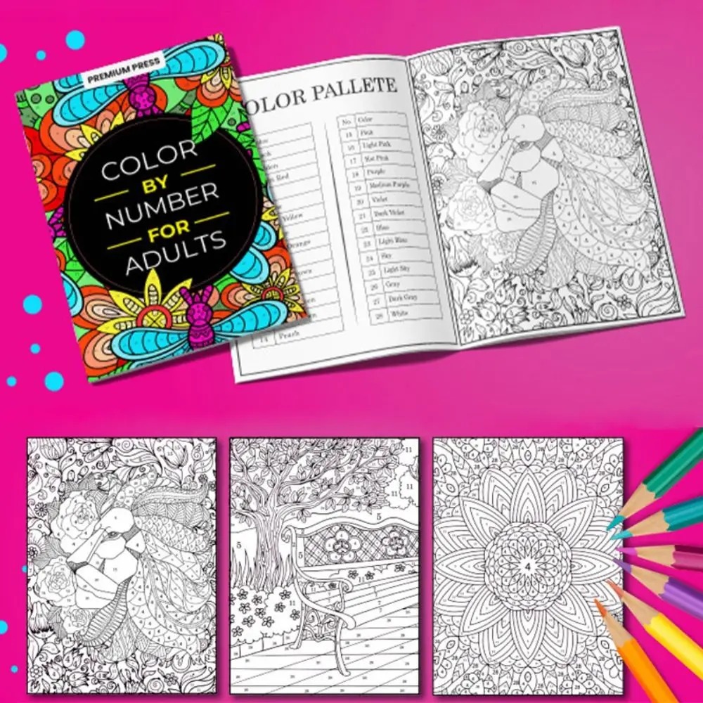 80 Pages Color By Number for A - Art And Craft Numbers review and price