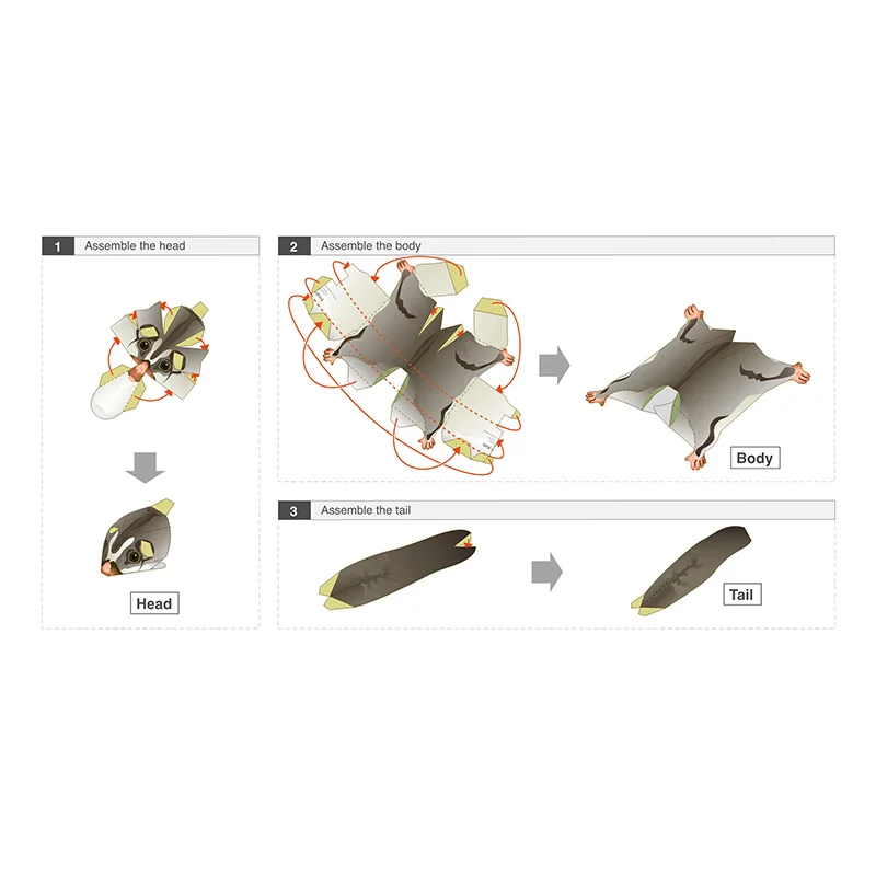 Sugar Glider Flying Mouse Hand - Art Craft With Cardboard review and price
