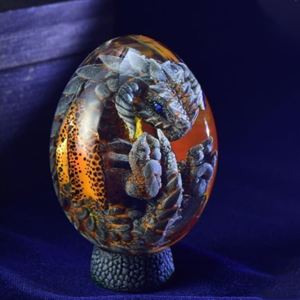 Lava Dragon Egg Statue Ornamen - Art Craft Dinosaurs review and price