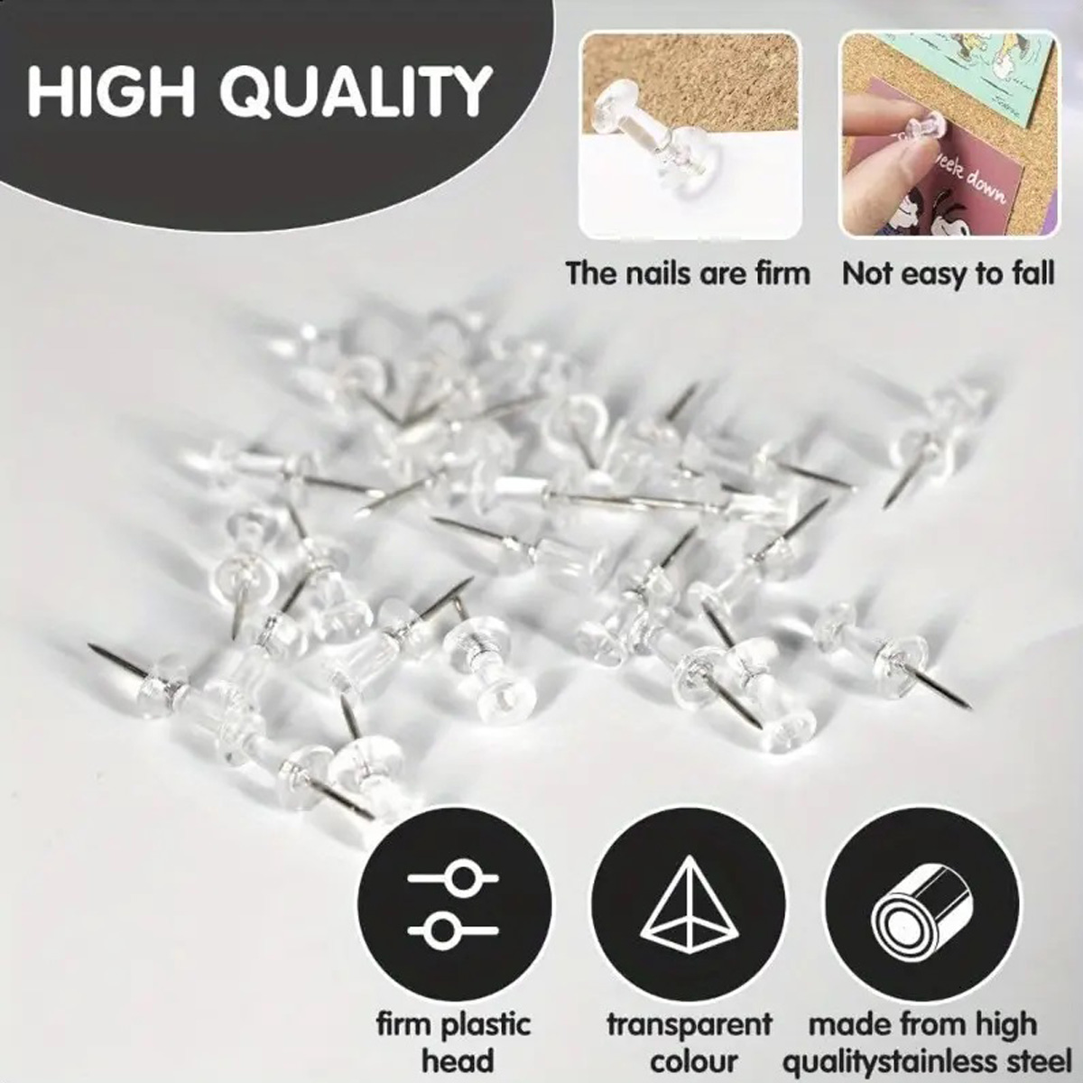 100/200/500/1000pcs Push Pins  - Box Art And Craft review and price
