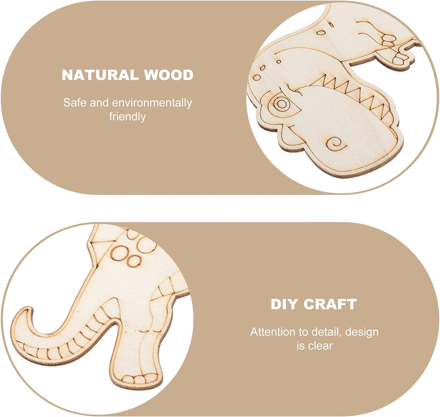8/24 Pieces Unfinished Wooden  - Art Craft Dinosaurs review and price