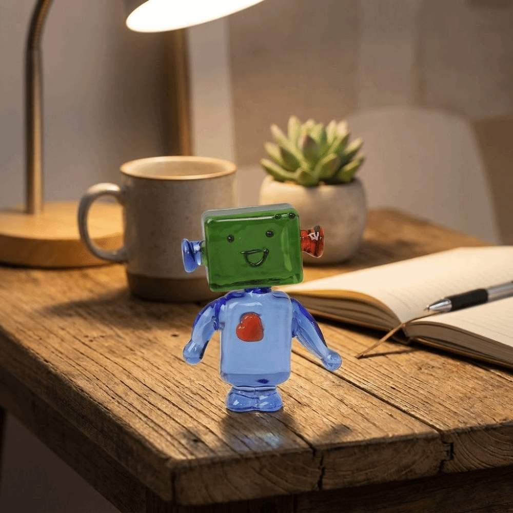 Cute Colorful Face Robot Ornam - Art Craft Robot review and price