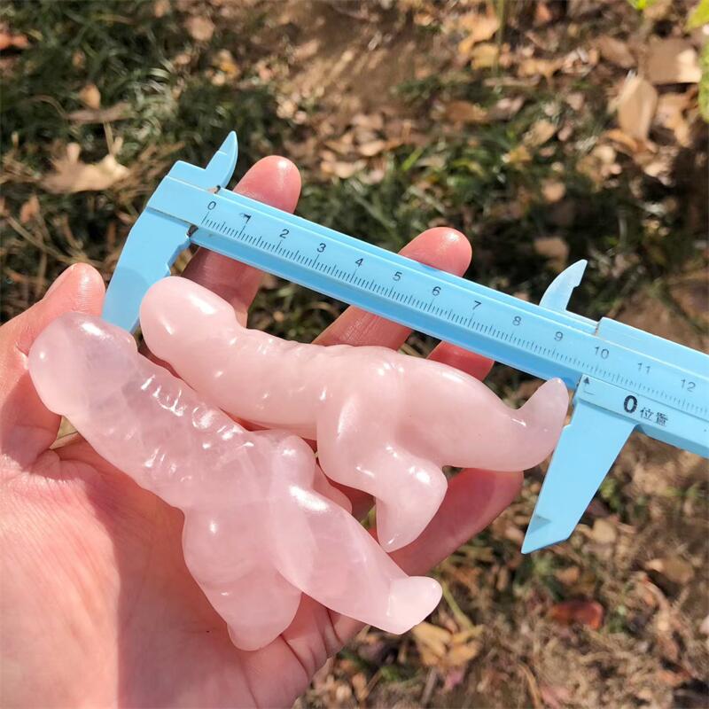 1PCS Natural Rose Quartz Carto - Art Craft Dinosaurs review and price