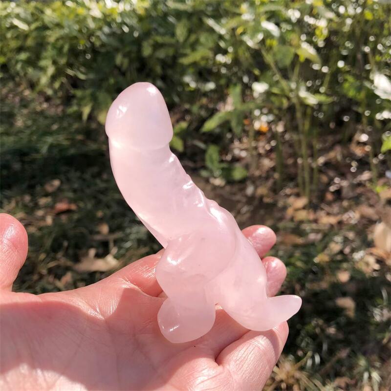 1PCS Natural Rose Quartz Carto - Art Craft Dinosaurs review and price
