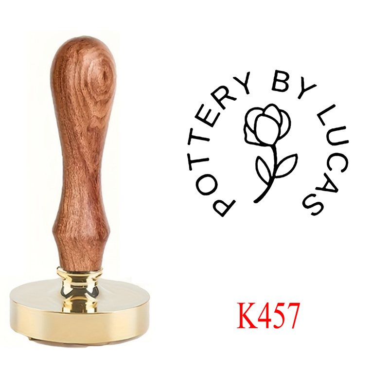 Custom Pottery Stamp for Clay, - Art Craft Logo Design review and price